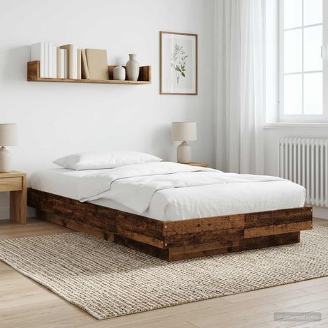 Estructura de cama de suelo Madera envejecida 80 x 210 cm (1/5)