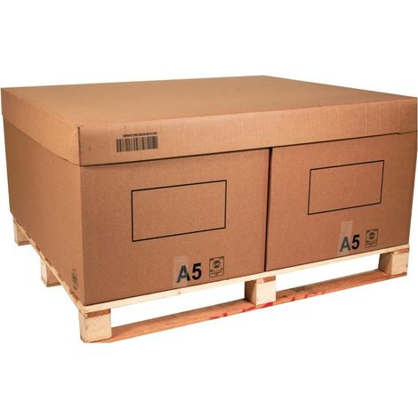 Coiffe pour caisse carton palettisable C2A, C1A et C2B 1200 x 1000 x 100mm - COLIS 5 COUVERCLES