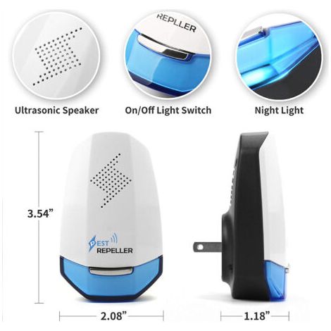 Doppio Pack Repellente Ultrasuoni Topotteri, Potente Difesa 20W contro Topi, Cimici e Insetti (1/4)