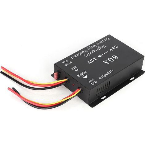 Convertisseur abaisseur électrique 24V à 12V 720W 60A alimentation courant continu pour auto transformateur adaptateur (1/5)