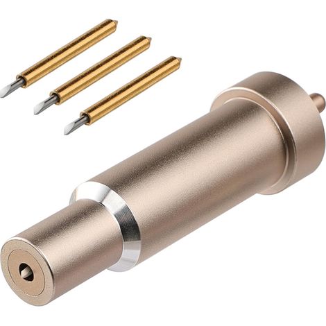 Lot de 3 lames à pointe fine + boîtier pour Maker 3/Maker/Explore 3/Air 2/Air/One, or, pour couper du vinyle pailleté/du carton/du similicuir/du foi/du vélin, (1/5)