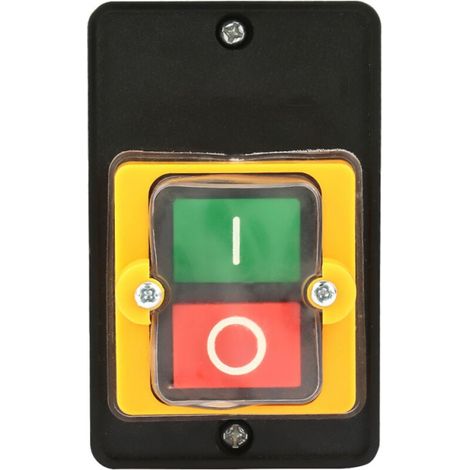Waterproof Push Button Switch AC220V/380V 10A Push Button Switch Engine Start Push Button Engine Stop Button On-Off Switch with Case (1/5)