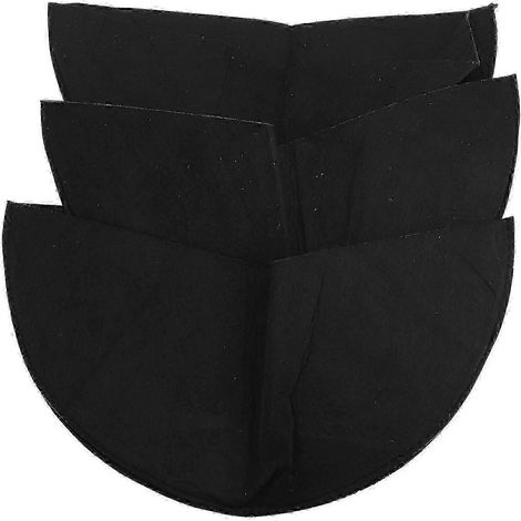 Lot de 3 doublures demi-rondes en feutre réutilisables pour pots de fleurs suspendus au mur ou paniers. (1/5)