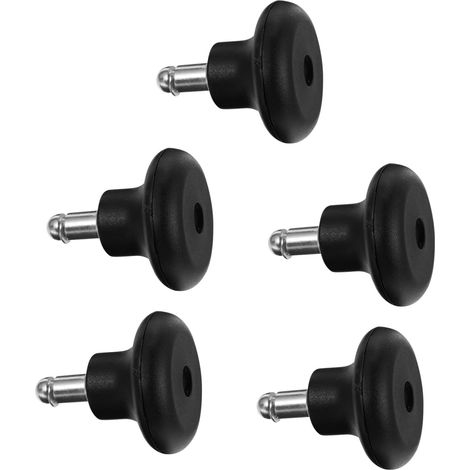 de 5 roulettes fixes de 5 cm 2 pouces en polyuréthane noir