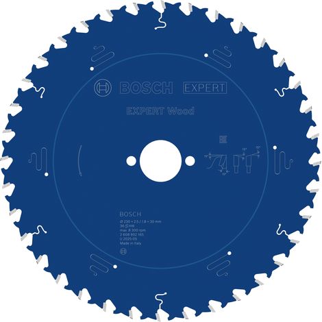 Bosch Wood Circular Saw Blade 230 x 2.5/1.8 x 30 mm T36 2608902165 (1/5)