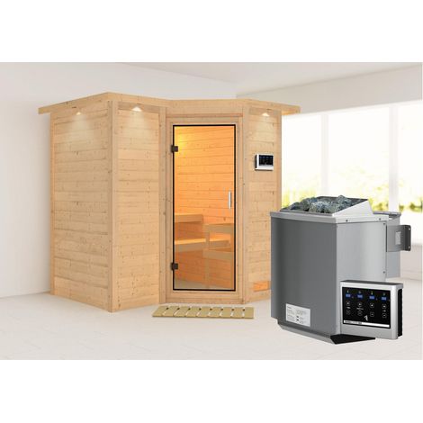 Sahib 1 Eck,9kW Bio.Strg easy klarglas Ganzglastür u. DK