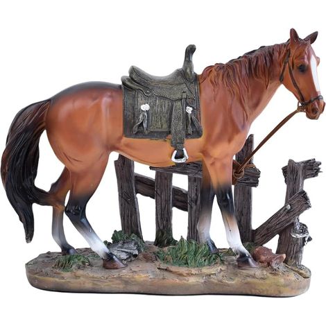 1 Statuette Cheval,Résine,Sculpture Détaillée,Décoration Intérieure,Maison,Bureau