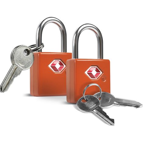 Lot de 4 Cadenas TSA Approuvé Officiellement, Cadenas de Voyage en Alliage de Zinc et Plastique ABS avec Clés Identiques, Petit Verrou Sécurisé pour Valise, Sac à Dos, Casier de Gym et Rangement (1/5)