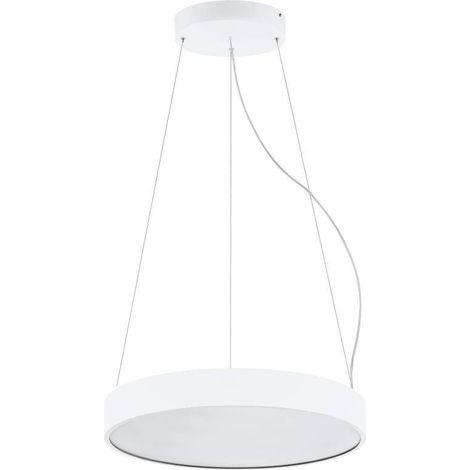 Lampada a sospensione LED Eglo Verucchio plastica bianco Ø 60 cm 48 W 4000 K altezza 258 cm dimmerabile per cucina