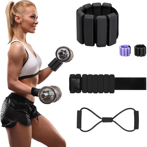 poids de poignet et de cheville pour femme, ensemble de poids solides pour bras et jambes portables (1/5)