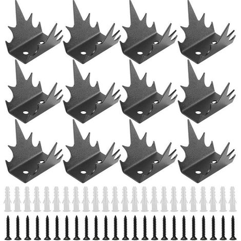 12 clous de sécurité pour clôture anti-escalade – Dispositifs de dissuasion, clous pour clôture et mur, protection anti-intrusion (1/5)