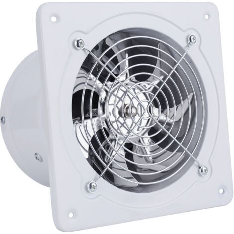 Abluftventilator 6 Zoll Luftabsaugung Wandlüfter Leise Badezimmer Garage Küche 40W 220 V Ventilator 600m³ / H Luftdurchsatz, Weiß (1/5)