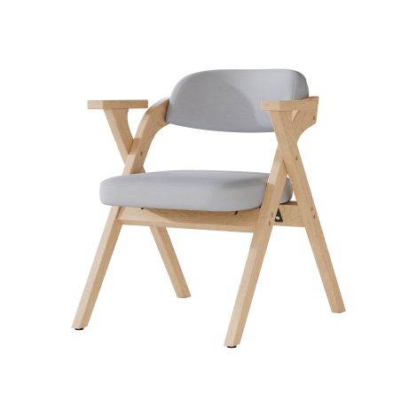 Chaises de salle à manger pliables pliables et gain de place, adaptées pour salle à manger style moderne lin gris