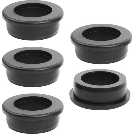 Lot de 5 passe-câbles en caoutchouc, trou de perçage de 32 mm et 22 mm ID Rubber Grommet, en silicone noir, pour pare-feu et protection des fils de voiture