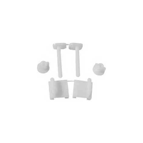 KIT CERNIERE PER SEDILI IN PVC CON VITI IN PLASTICA Misura: Bianco