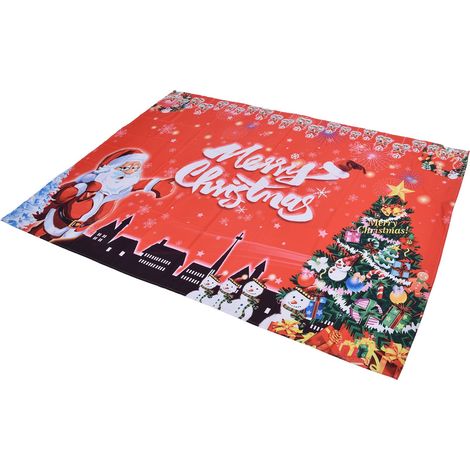 Wandteppich aus Polyesterfaser mit Weihnachtsmannmuster, ideal zum Aufhängen, für Zuhause, Schlafzimmer, Studentenwohnheim oder Mottopartys, 150 x 150 cm / 59,1 x 59,1 Zoll (1/5)
