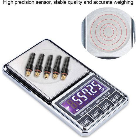USB-Hochpräzisionswaage, digitale elektronische Taschenwaage (600 g/0,01 g) (1/5)