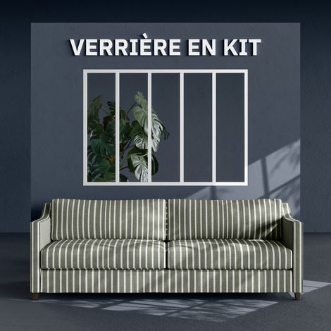 Verrière 5 Carreaux - En Kit - Blanc