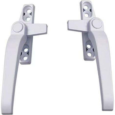Poignée de Fenêtre Verrouillable Poignée Porte Fenêtre Poignet alliage aluminium paire droite gauche blanc Longueur poignée 113mm ,