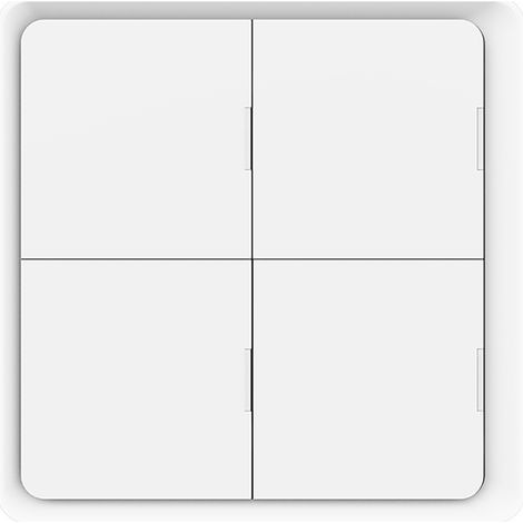 ZigBee Tuya 4-fach Fernbedienung Weiß: Drahtloser intelligenter Wandschalter für vernetztes Zuhause über Smart Life, Steuerung mehrerer Szenen. (1/5)
