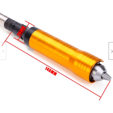 MANDRINO MANIPOLO 6 MM MINI TRAPANO A PEDALE SONDA FLESSIBILE ALBERO RICAMBIO (1/2)