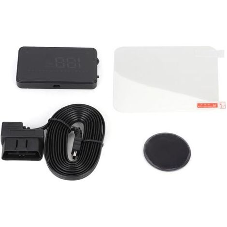 Affichage tête haute universel pour voiture, avertisseur de fatigue au volant, écran LED numérique 3,5 pouces pour véhicule essence, protocole OBD2 (1/5)