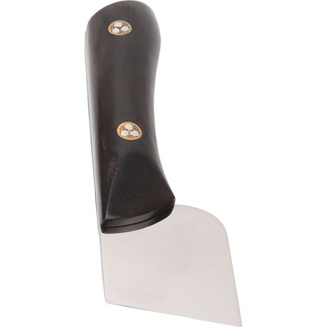 Couteau à cuir avec manche en bois, couteau à dépecer, outil de travail du cuir pour le bricolage en cuir, fournitures pour l'artisanat du cuir. (1/5)