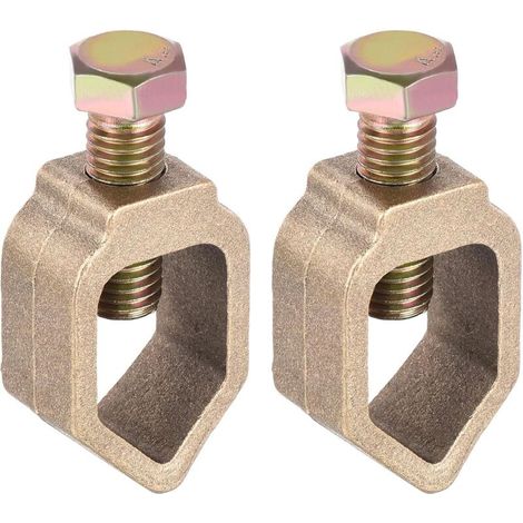 Lot de 2 Pince de Mise à la Terre pour Tige de Mise à la Terre, 20,7 mm, Connecteur de Fil, Idéal pour Une Plage de Tuyaux (1/5)