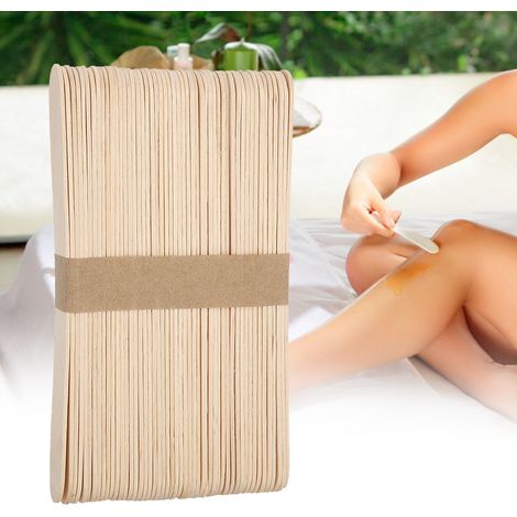 Bâtonnet Jetable en Bois pour Soins de la Peau et Épilation à la Cire (1/5)