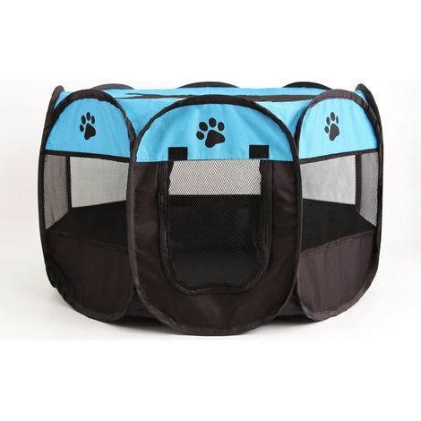 Cage de maternité pliable pour chat bleu 72 x 72 x 45 cm modèle 13 (1/5)