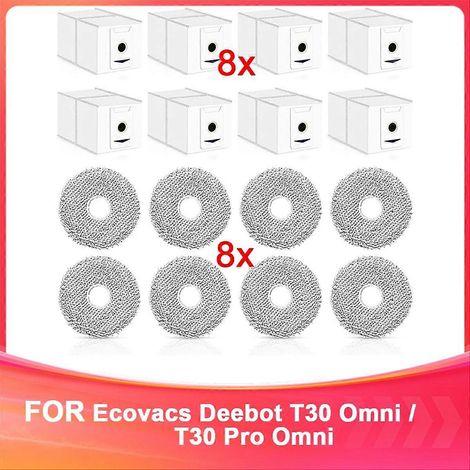 Kit d'accessoires pour aspirateur robot Ecovacs Deebot T30 Omni / T30 Pro Omni - Lingettes de rechange (1/5)
