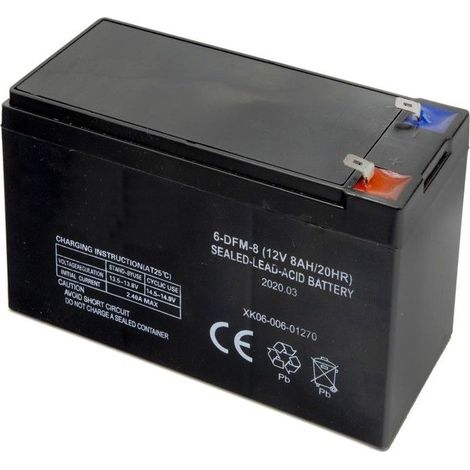 Batterie rechargeable 12V 8Ah pour pulvérisateur – Technologie plomb-acide – Dimensions 16x11x7 cm – Performance durable et fiable (1/2)