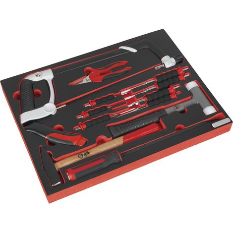 Sealey TBTP06EU Premier Platinum Hacksaw, Hammers & Punch Kit with Tool Tray 13pc (1/4)