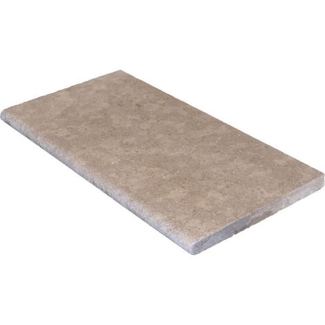 Margelle de piscine pierre naturelle Sinaï Beige Vieillie 60x30x3 cm Bord 1/2 Rond - À l'unité - Ti'ma Stone (1/2)