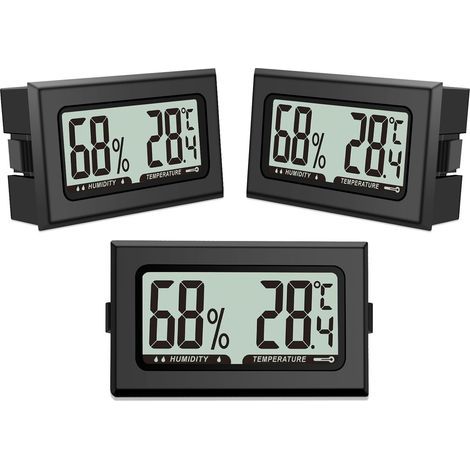 3-Piece Digital Thermometer and Hygrometer Set for Indoor and Refrigerator Use, Accurate and Suitable for Home Use (1/5)