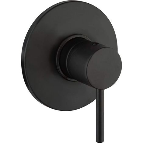 Mitigeur de Salle de Bain Encastrable à Levier Unique pour Douche en Laiton, Finitions NOIR MAT (1/3)