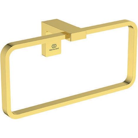 Toallero CONCA cuadrado dorado cepillado IDEAL STANDARD (1/3)