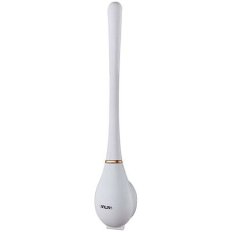 Brosse WC en Silicone, Brosse WC de Nettoyage, Brosse WC, Brosse WC de Remplacement Universelle pour Salle de Bain (Blanc) (1/4)