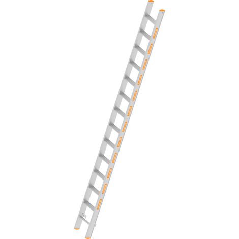 Layher TOPIC 1041 Allzweckleiter Oberleiter mit rutschhemmenden R12 14 Stufen (1/2)