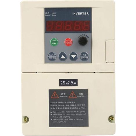 220V 2.2KW Digital Display VFD Frequency Converter, Single-Phase Input Three-Phase Output Inverter (1/5)