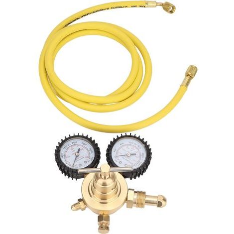 Manomètre d'azote 0-600/0-4000Psi – Régulateur avec tuyau 200 cm – Précision élevée pour soudage et découpe – Matériau laiton durable (1/5)