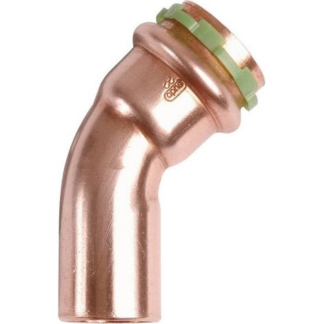 Raccord coudé cuivre 45° Sudropress mâle femelle 12 - AALBERTS - 6670171