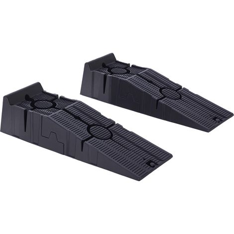 Lot de 2 rampes de chargement en plastique pour voiture, charge maximale de 5 tonnes, 91 x 30 x 21 cm, noires
