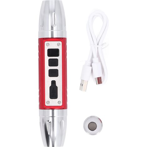 Ortviai Lampe d'identification pour pierres précieuses – Torche LED 4 modes (blanc, jaune, UV 365/395 nm), rechargeable USB, alliage d’aluminium (1/5)