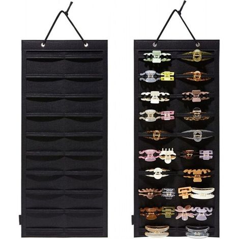 Organisateur de pinces à cheveux suspendues Sac de rangement d'accessoires pour cheveux pour bijoux Accessoires pour cheveux (1/5)