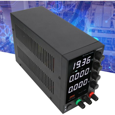 Stabilisateur de tension CC réglable 30 V 5 A avec affichage numérique LCD à quatre chiffres, prise UE 100-240 V (1/5)