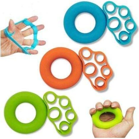 Renfort et extenseur de poigne, appareil de musculation pour exercices de préhension, pour les avant-bras - Lot de 6 (1/5)