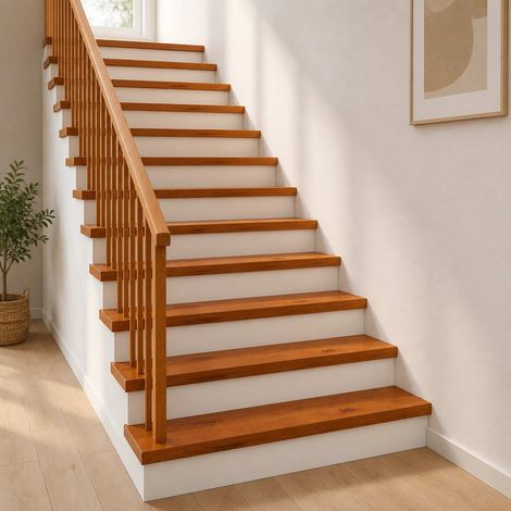 vidaXL Nez de marche 8 pièces 80 x 25 x 2 cm Marron (1/5)