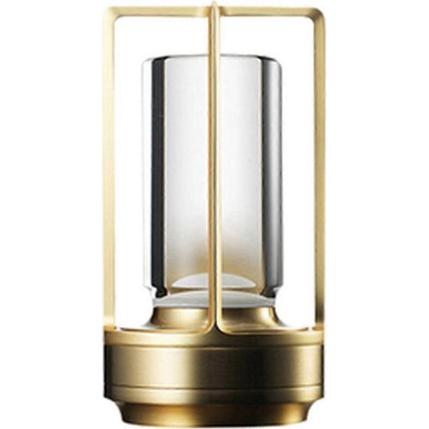 Wiederaufladbare Kristall-Nachttischlampe, goldene LED-Touch-Lampe für Schlafzimmer, Restaurantdekoration, stimmungsvolles Nachtlicht (1/5)