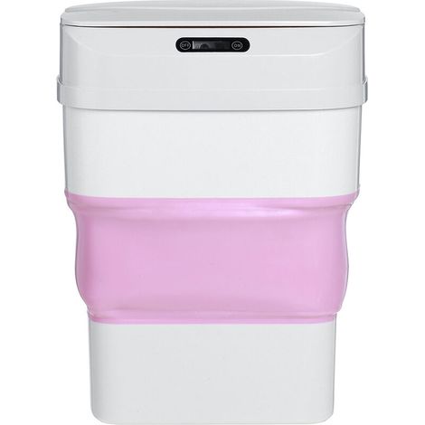 VURAHOME -Poubelle Automatique Pliable Poubelle à Capteur Intelligent Poubelle De Cuisine De Bureau Rose (1/4)
